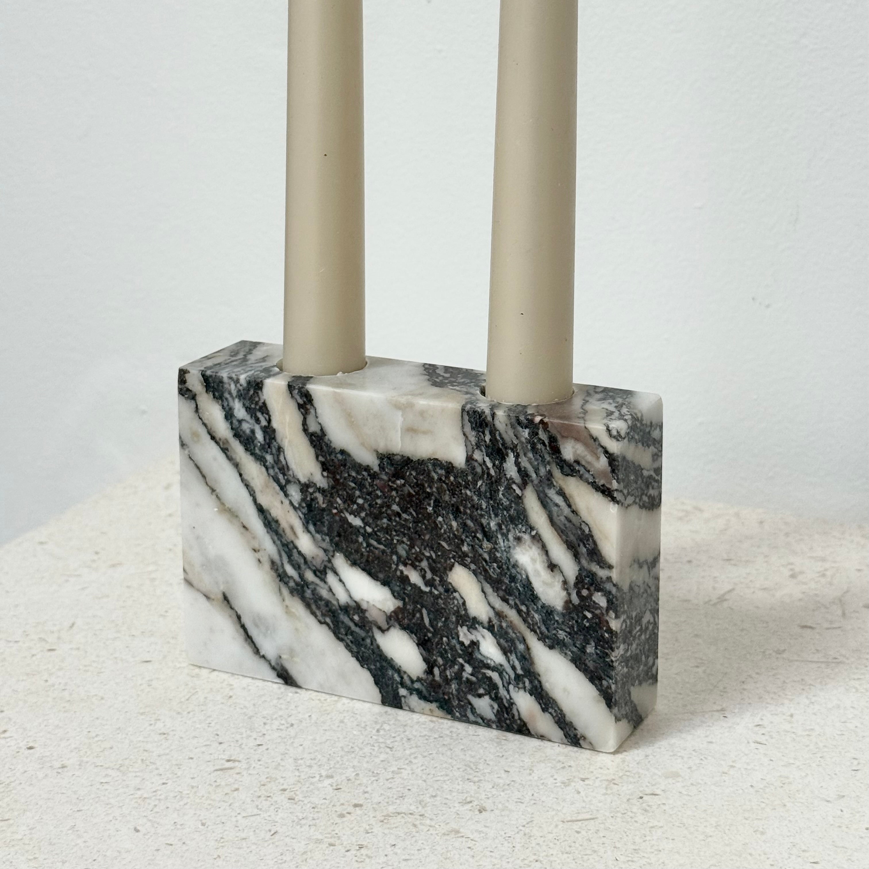 Zander Marble Candle Holder in Calacatta Viola - PERFECTLY IMPERFECT