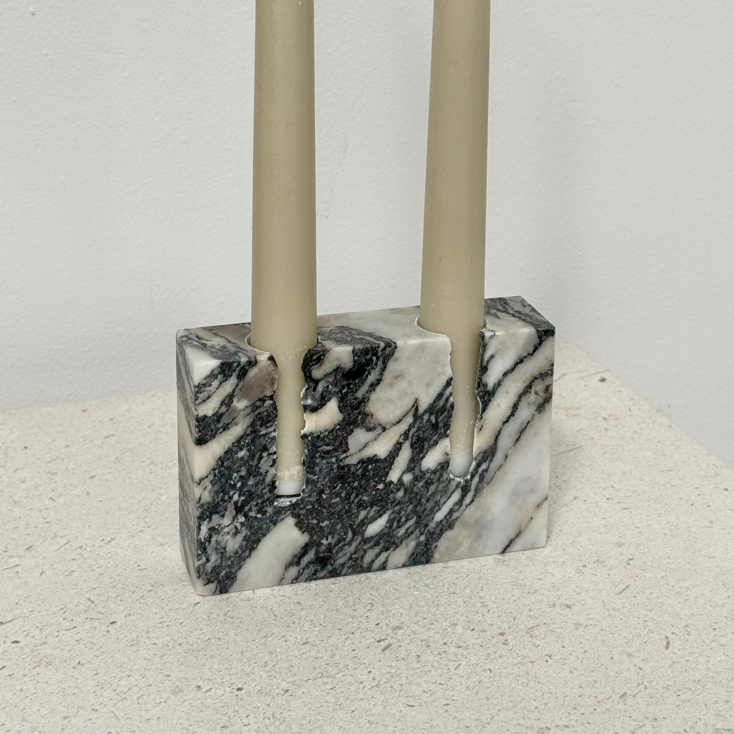 Zander Marble Candle Holder in Calacatta Viola - PERFECTLY IMPERFECT