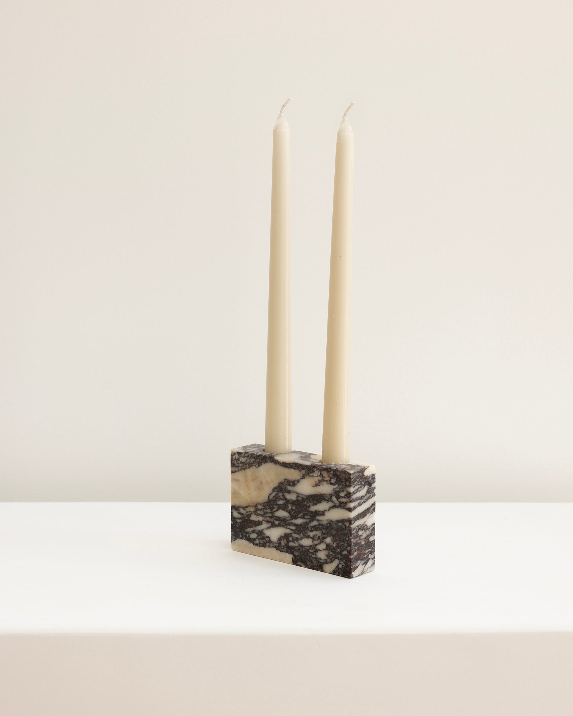 House of 9 Zander Candle Stick Stand Holder Calacatta Viola Marble