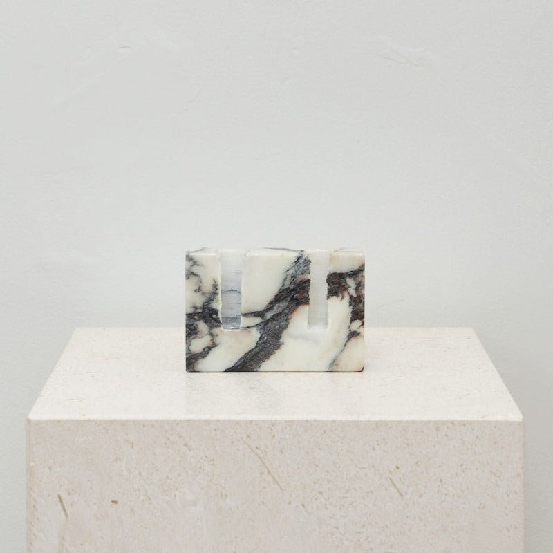 House of 9 Zander Candle Stick Stand Holder Calacatta Viola Marble