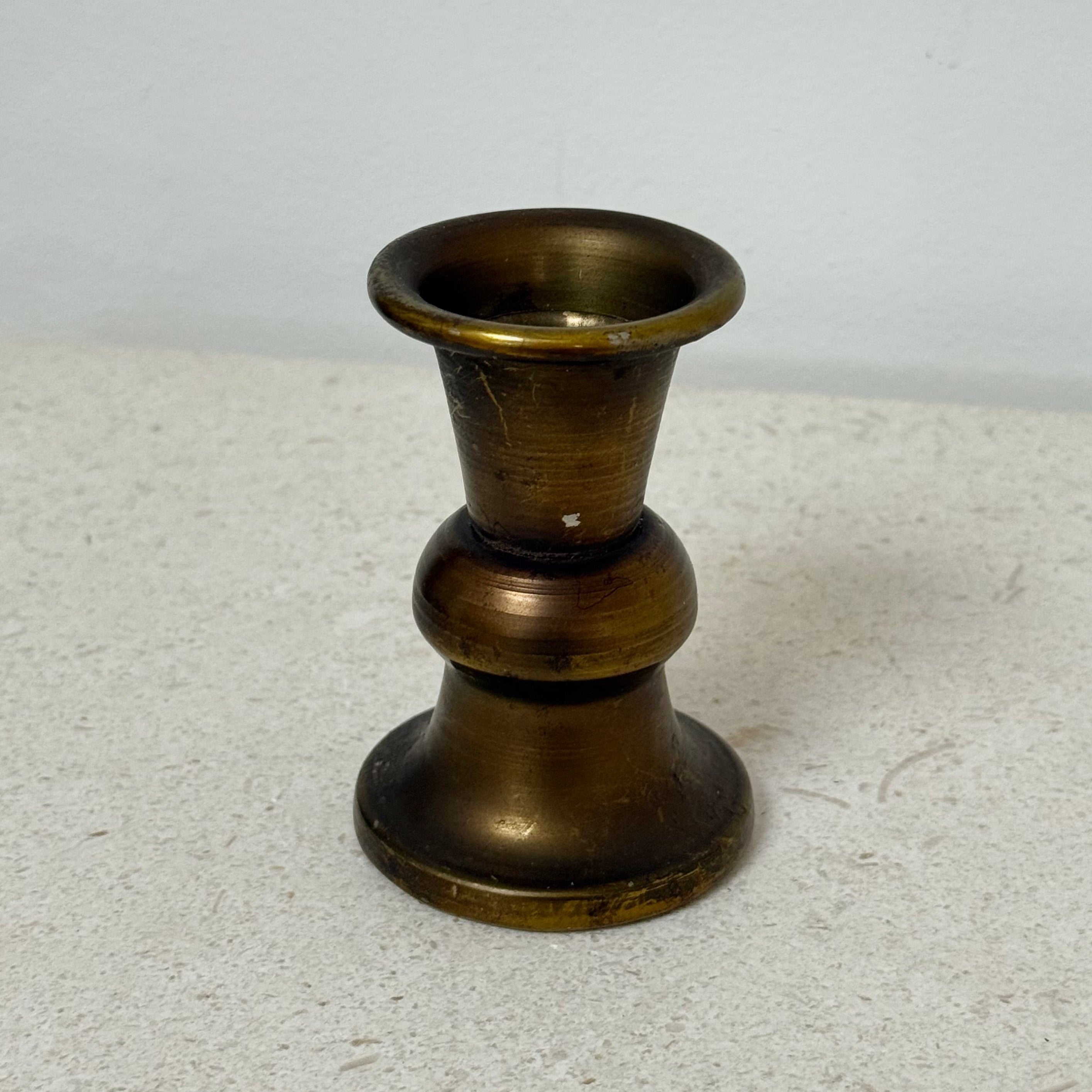 Alina Candle Holder in Vintage Gold Small - PERFECTLY IMPERFECT