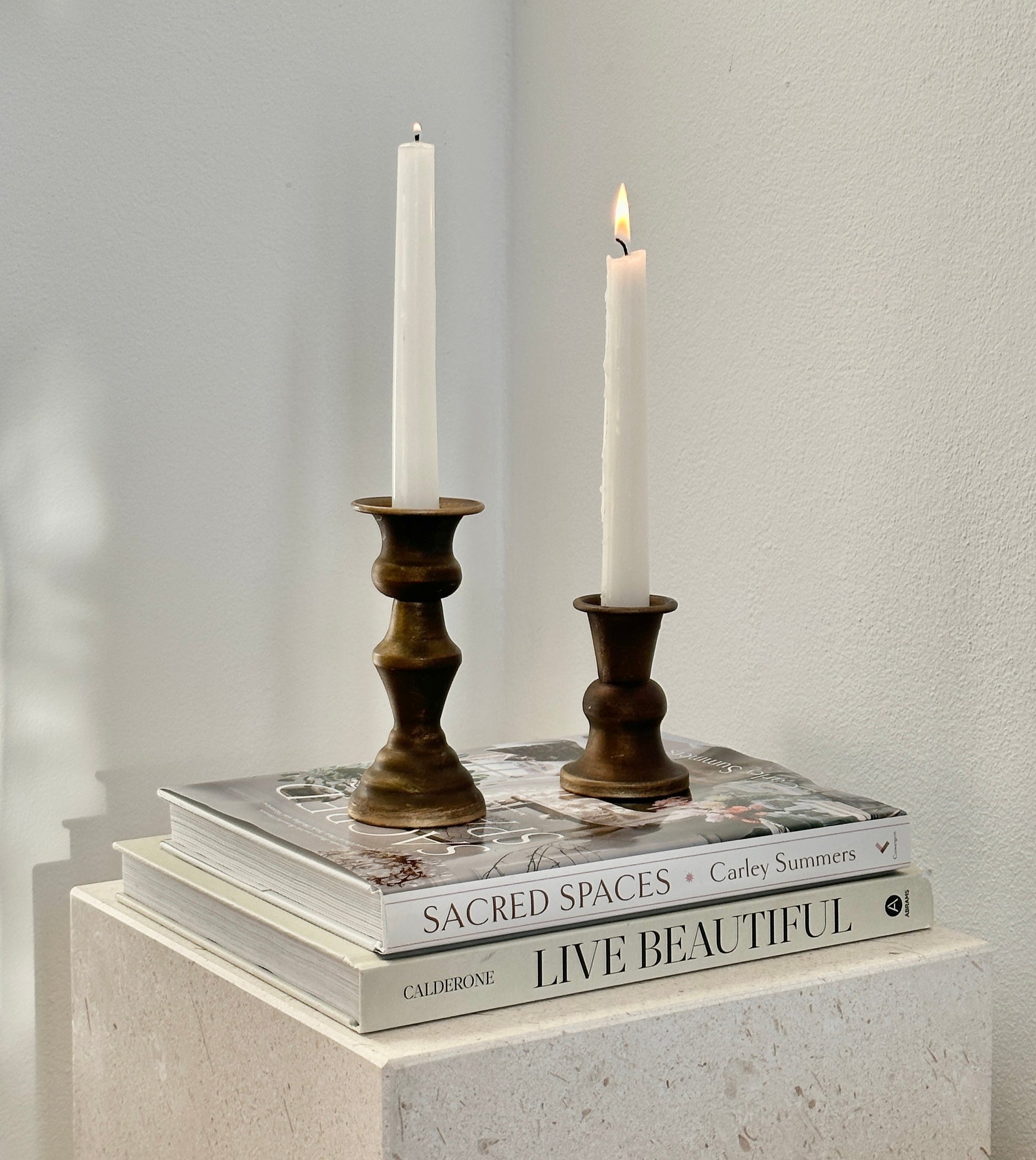 Alina Candle Holder in Vintage Gold Small - PERFECTLY IMPERFECT