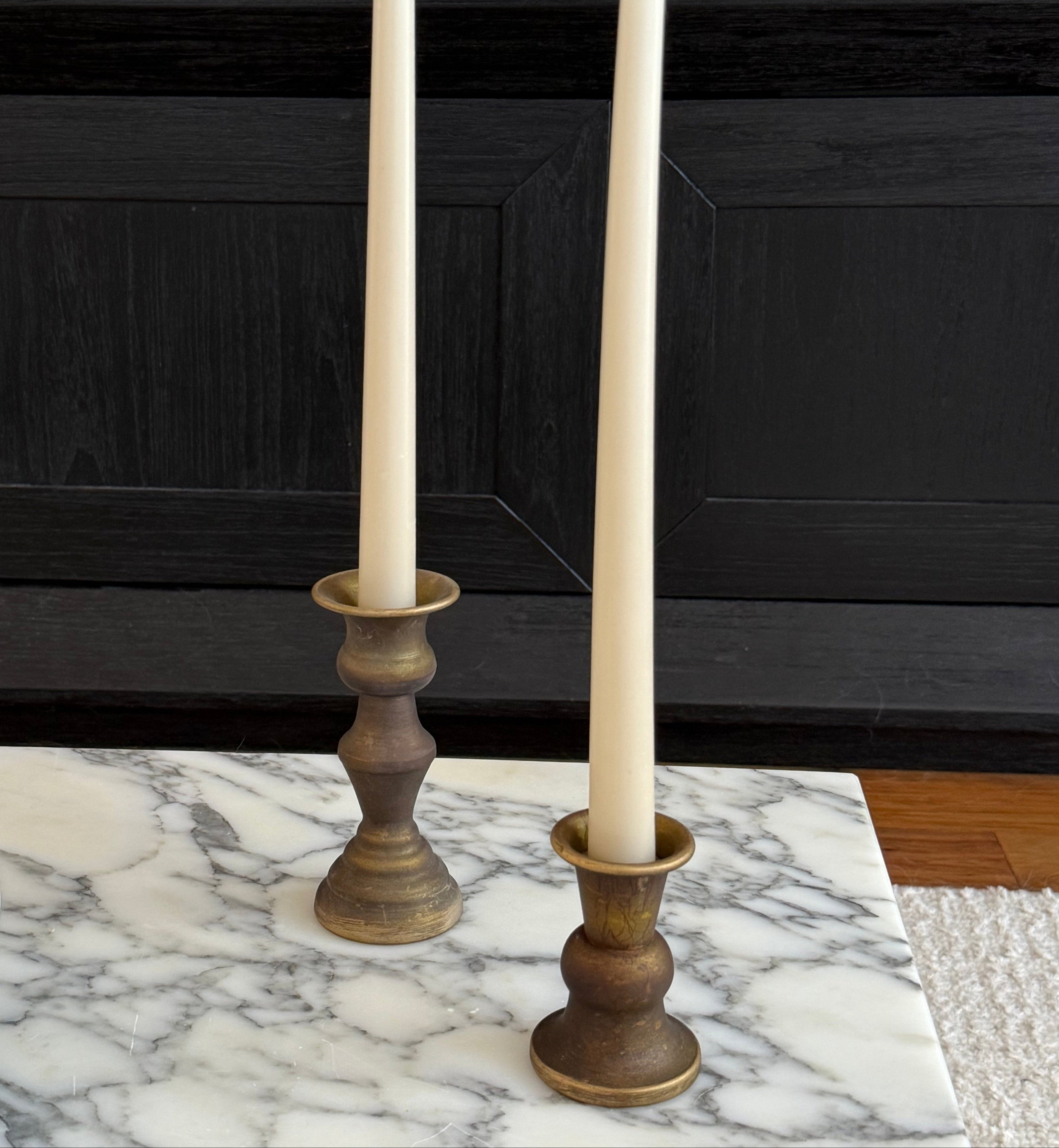 Alina Candle Holder in Vintage Gold Medium - PERFECTLY IMPERFECT