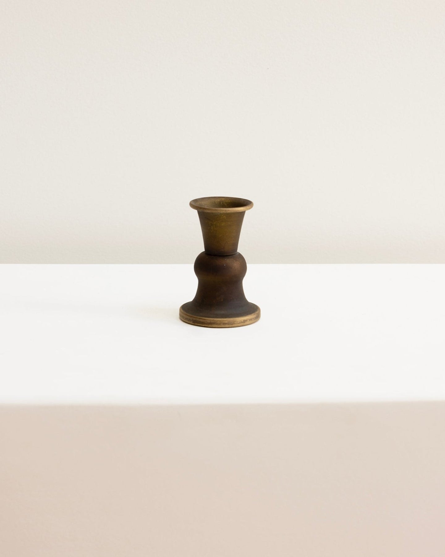 House of 9 Alina Gold Candle Holder in Vintage Gold small