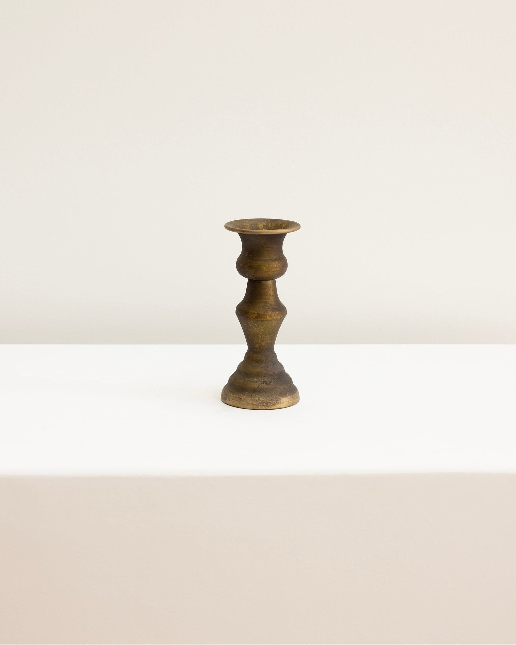 House of 9 Alina Gold Candle Holder in Vintage Gold medium