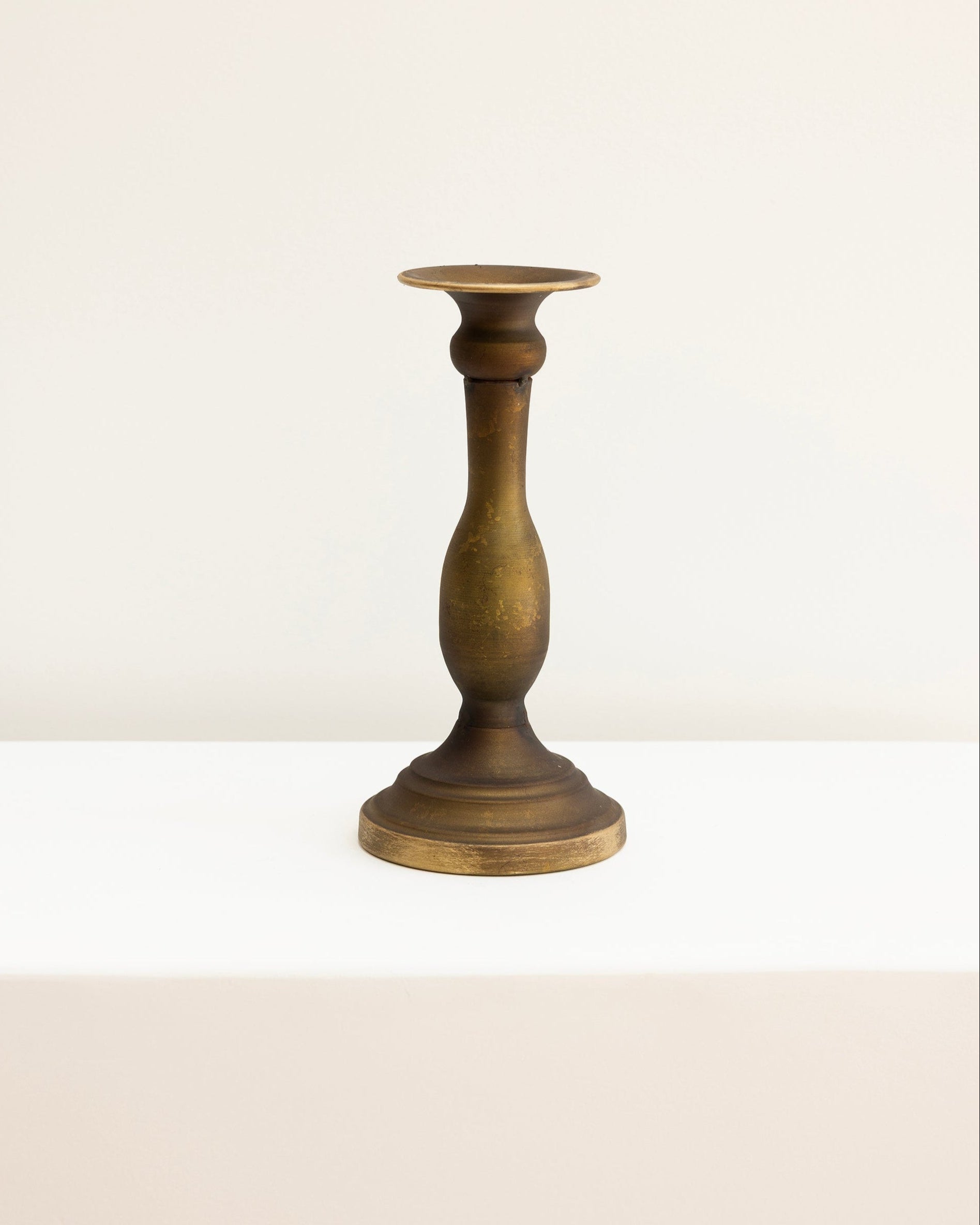 House of 9 Alina Gold Candle Holder in Vintage Gold Large