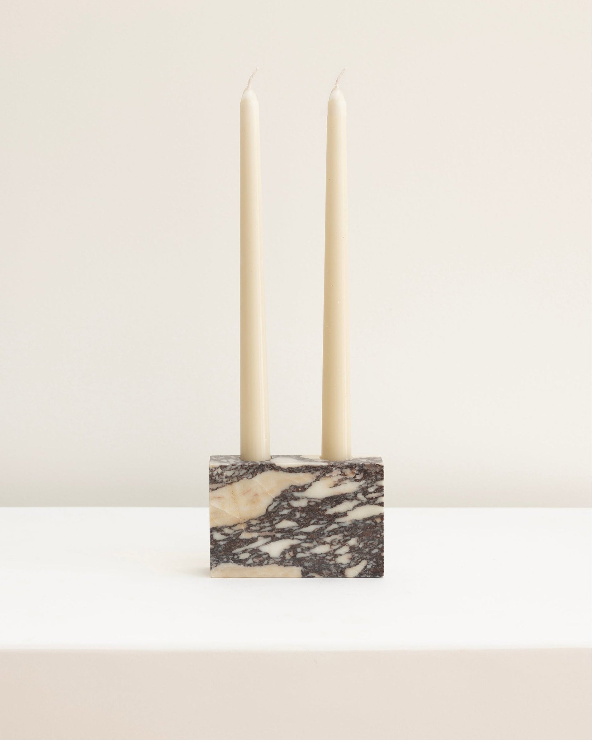 House of 9 Zander Candle Stick Stand Holder Calacatta Viola Marble